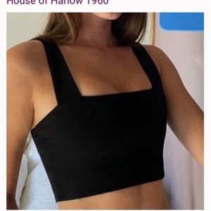 House of Harlow 1960 Revolve Luxe Essentials Sweater rib knit Tank crop top S
